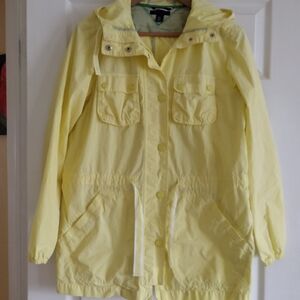 Women's Lightweight Yellow Hooded Cotton Jacket